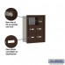 Salsbury Cell Phone Storage Locker - 3 Door High Unit (5 Inch Deep Compartments) - 6 A Doors - Bronze - Recessed Mounted - Master Keyed Locks  19035-06ZRK